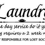 Laundry Decal