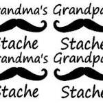 Grandma & Grandpa Stache Decals