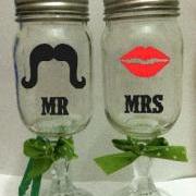 Mr & Mrs redneck wine glass's