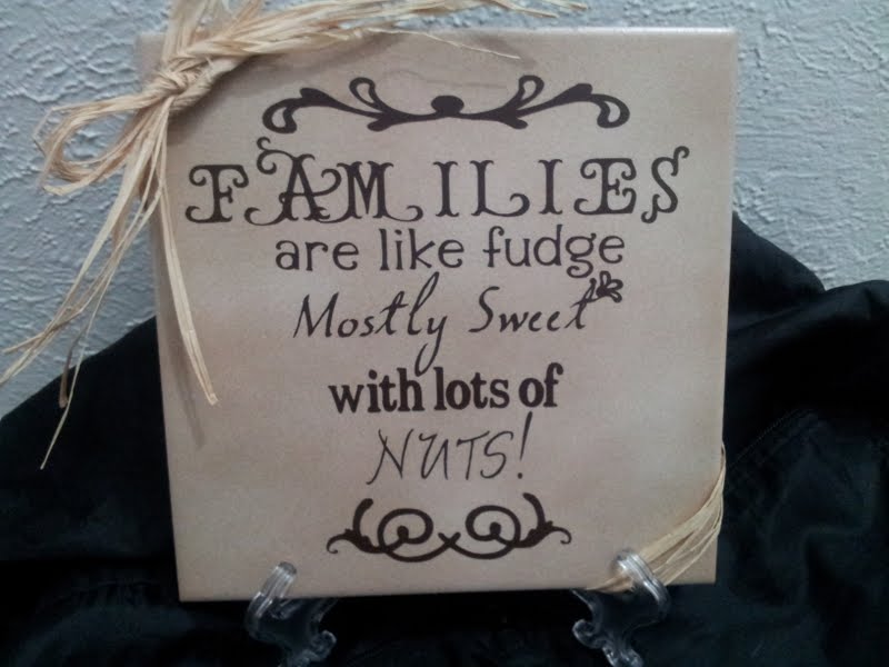 Ceramic Tile With Cute Saying.