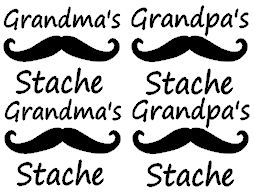 Grandma &amp; Grandpa Stache Decals on Luulla