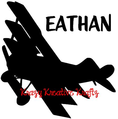 Personalized Airplane Vinyl Wall Decal