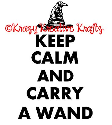 Keep Calm And Carry A Wand Vinyl Decal
